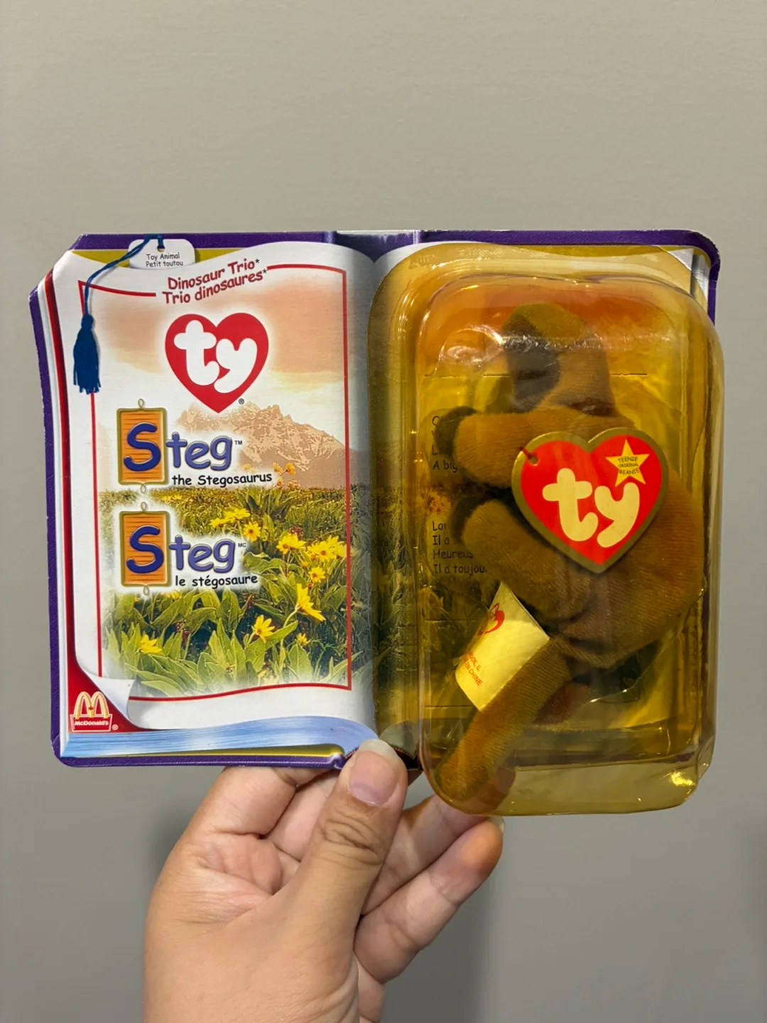 NIP Vintage McDonald's Teenie Beanie Babies Steg Stegosaurus thumbnail