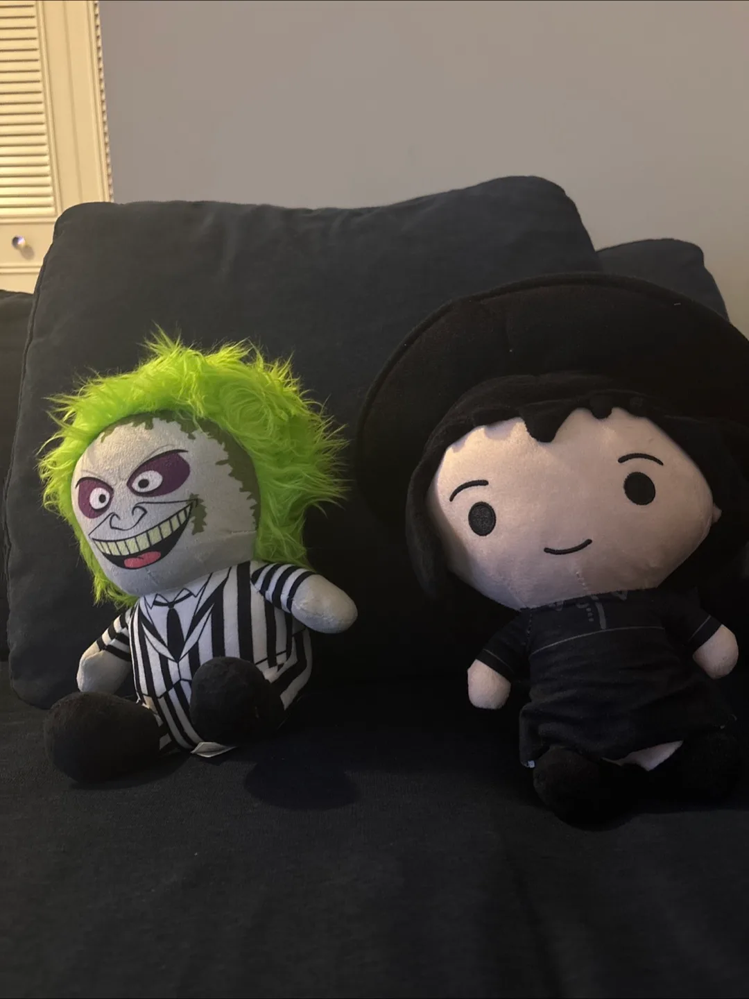 Beetlejuice & Wednesday Addams Plush Dolls