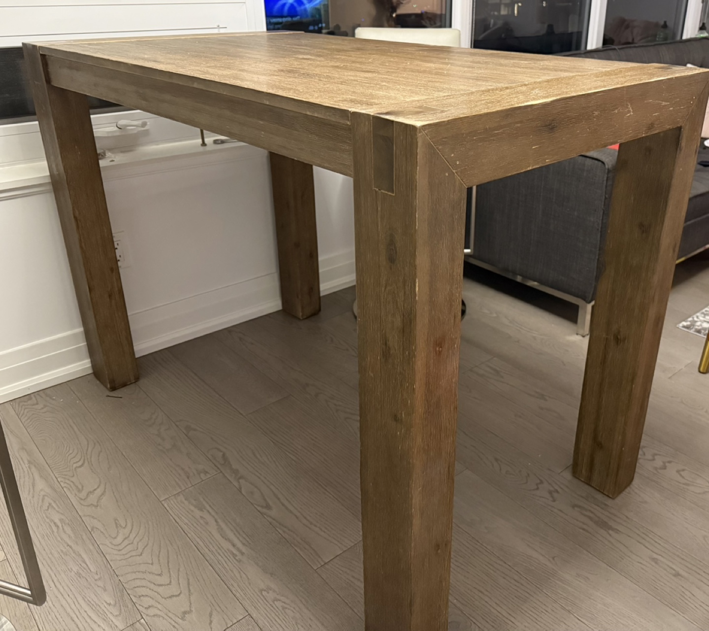 Structube Bar Table - solid acacia wood