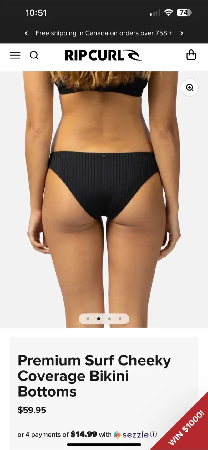 Rip Curl Premium Surf  Bikini set - Black image indicator(4)