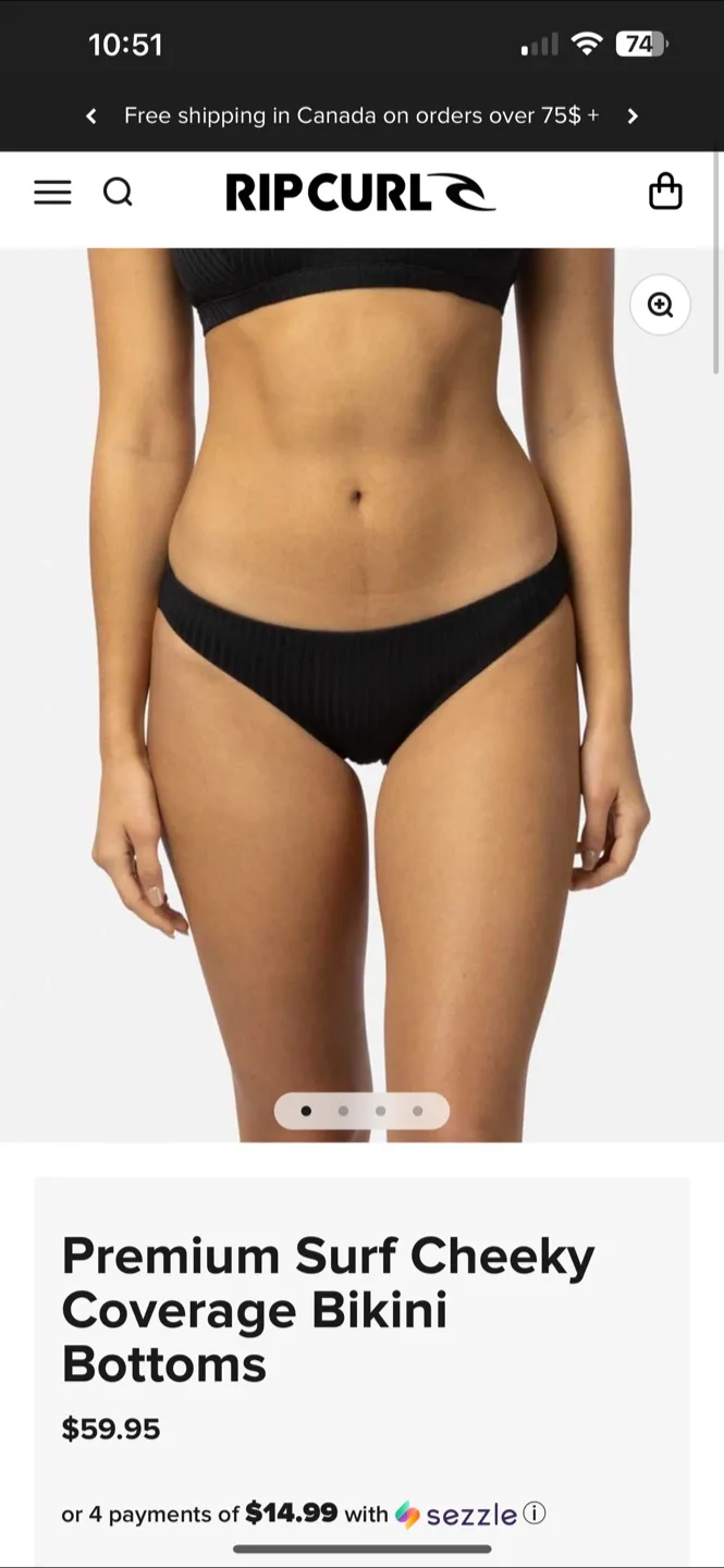 Rip Curl Premium Surf  Bikini set - Black image indicator(3)