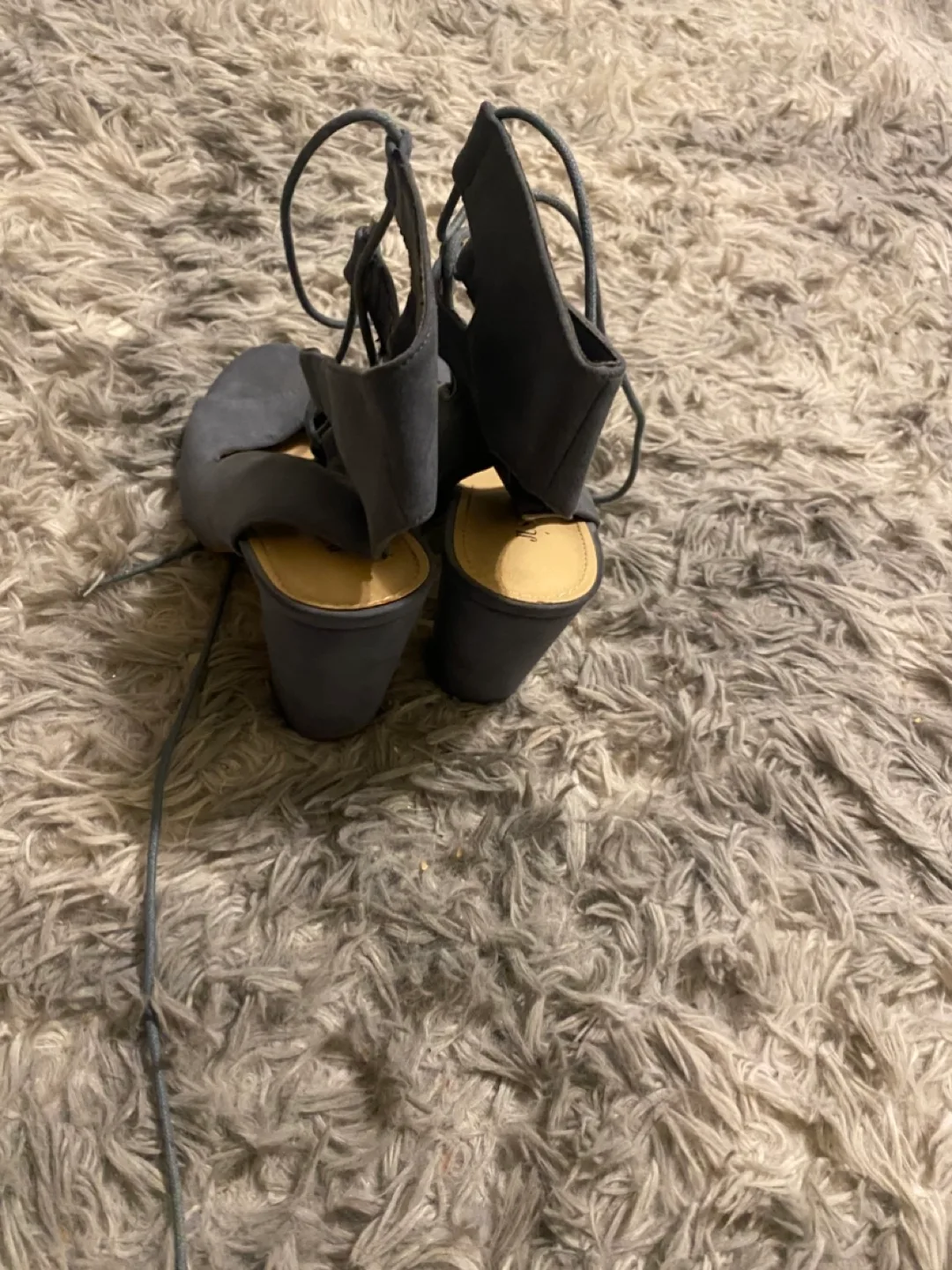 Light blue Lace-Up Heels thumbnail