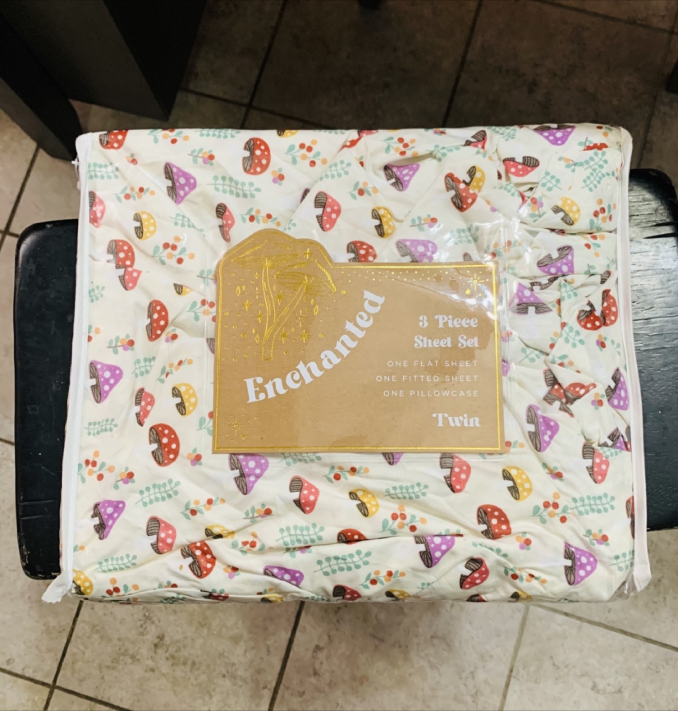 Enchanted Mushroom Twin Sheet Set - New!
