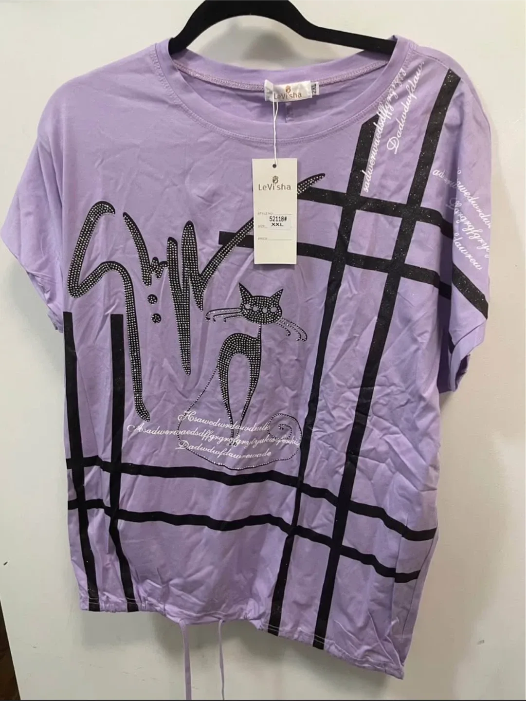 LeVi'sha Large T-Shirt - Purple Artsy thumbnail