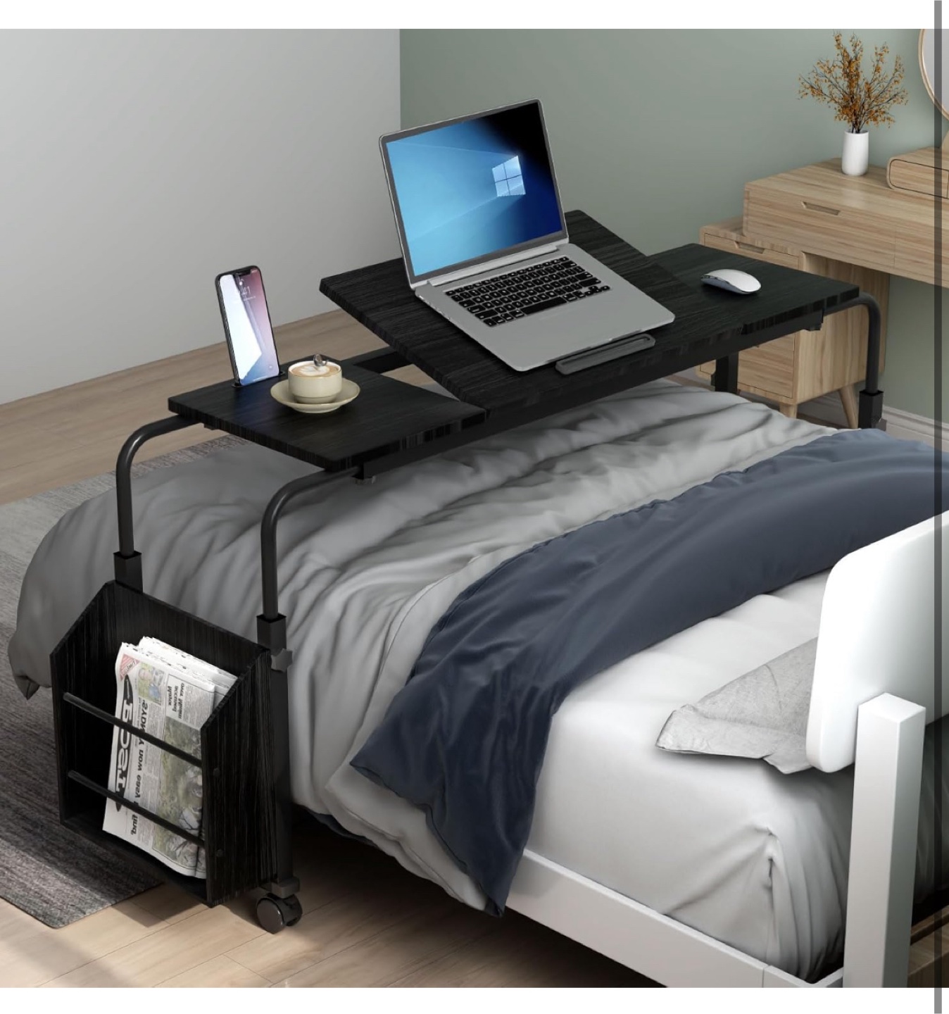 Adjustable Laptop Bed Desk Table - Black - photo 5