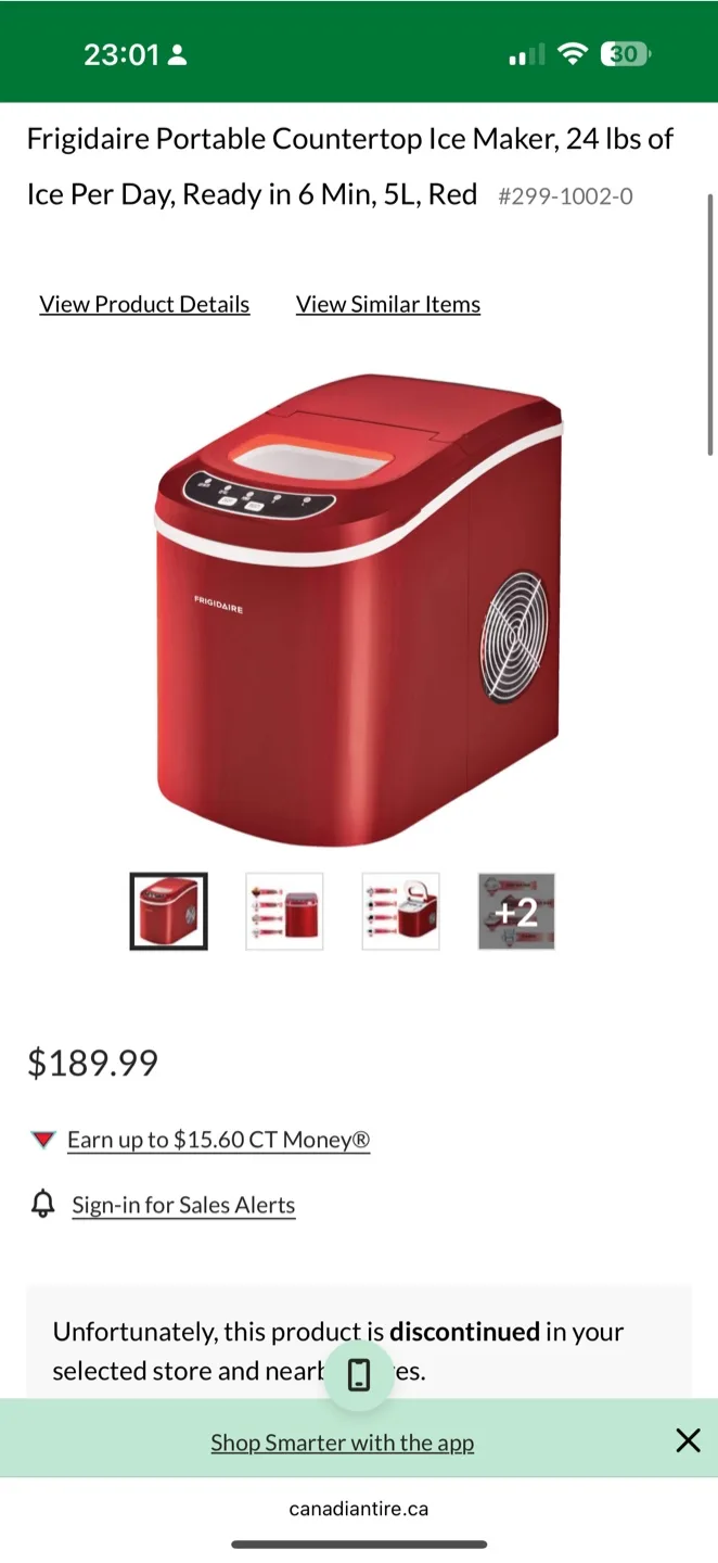 Frigidaire Portable Countertop Ice Maker thumbnail