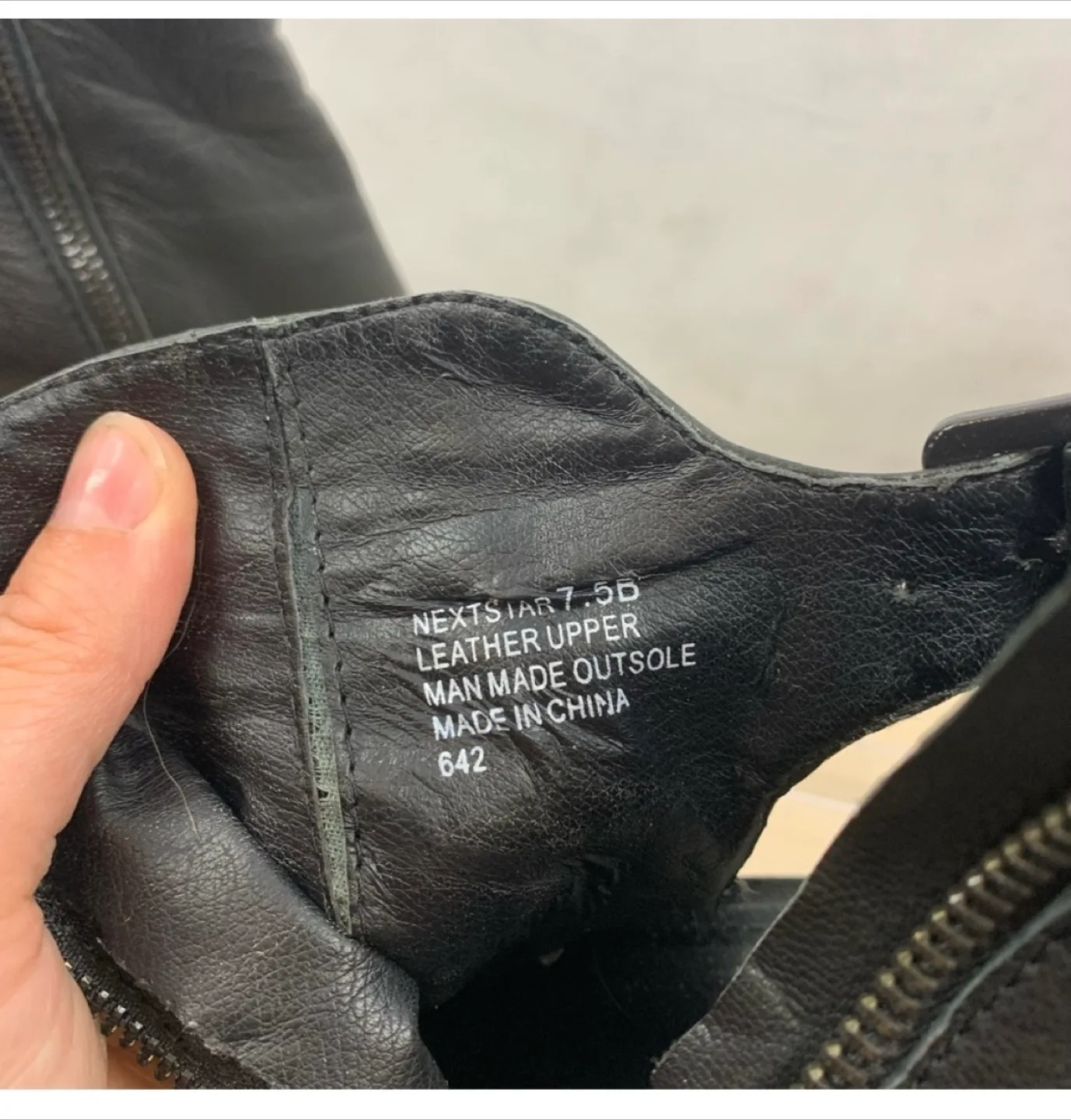 Steve Madden Nextstar Black Leather Peep Toe Booties - Size 7.5 image indicator(4)