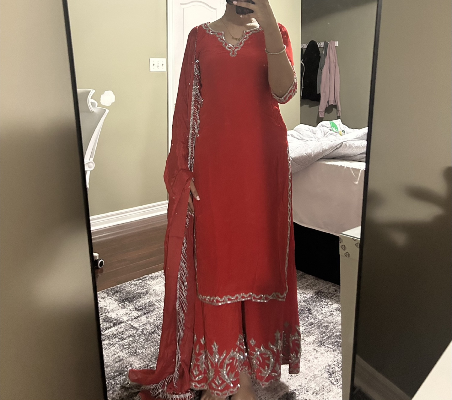 Red Plazzoo Suit