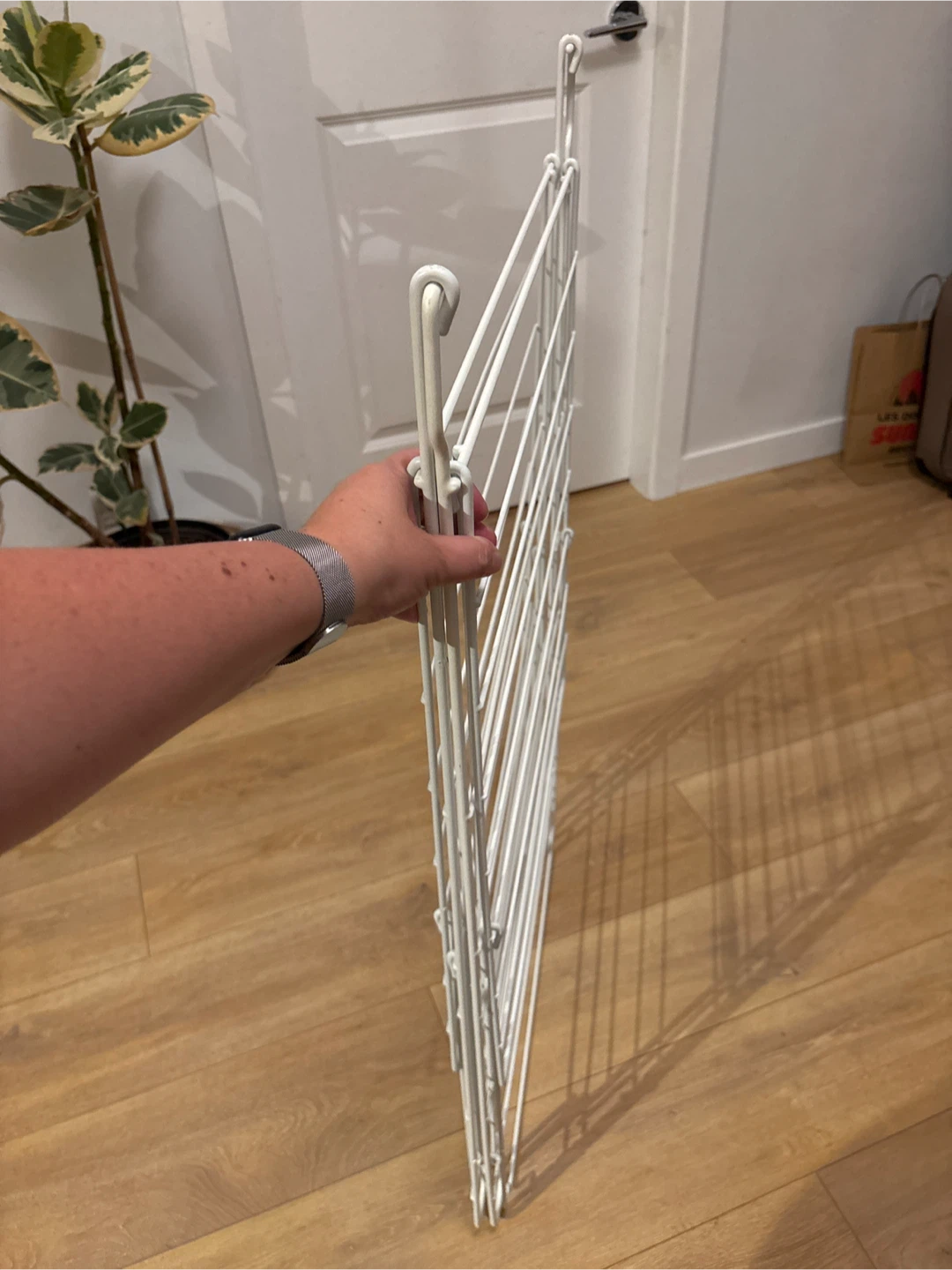 White Folding Clothes Drying Rack - photo 4