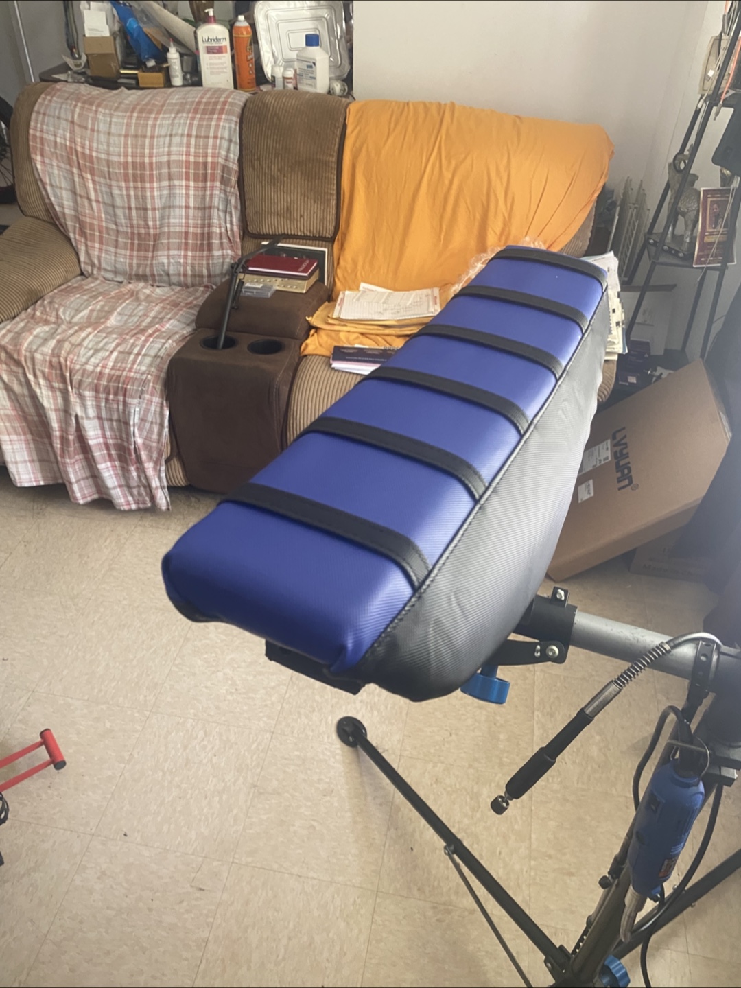 Blue & Black Dirt Bike Seat