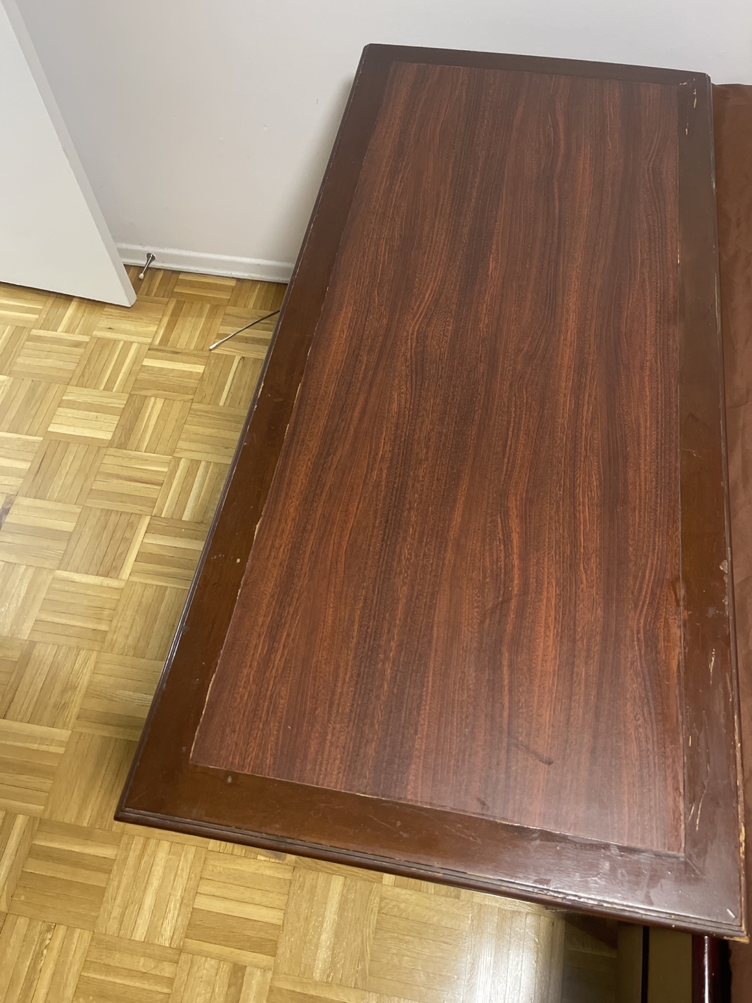 Dark Wood Desk with Drawer - photo 2