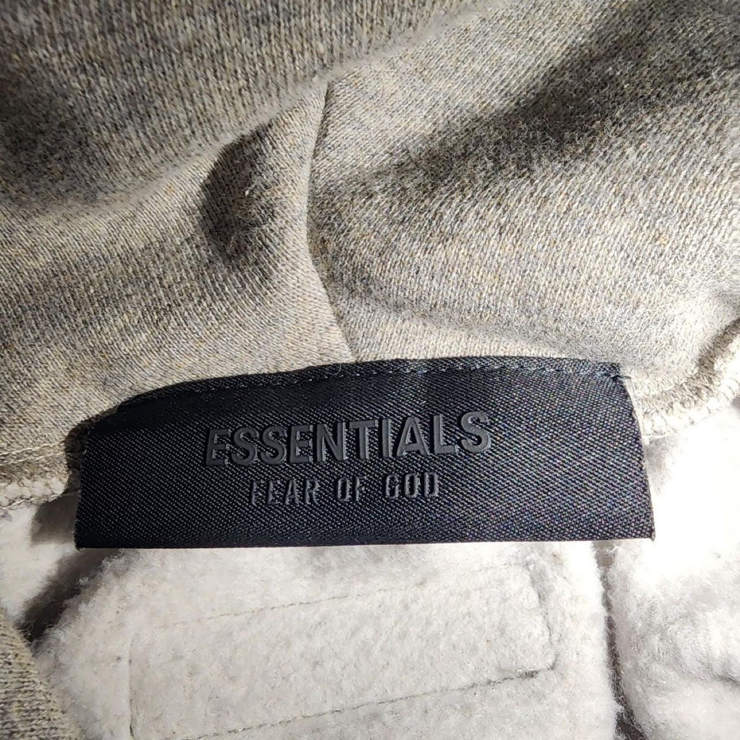 Essentials Dark Heather Oatmeal Pullover Hoodie Size M - photo 2