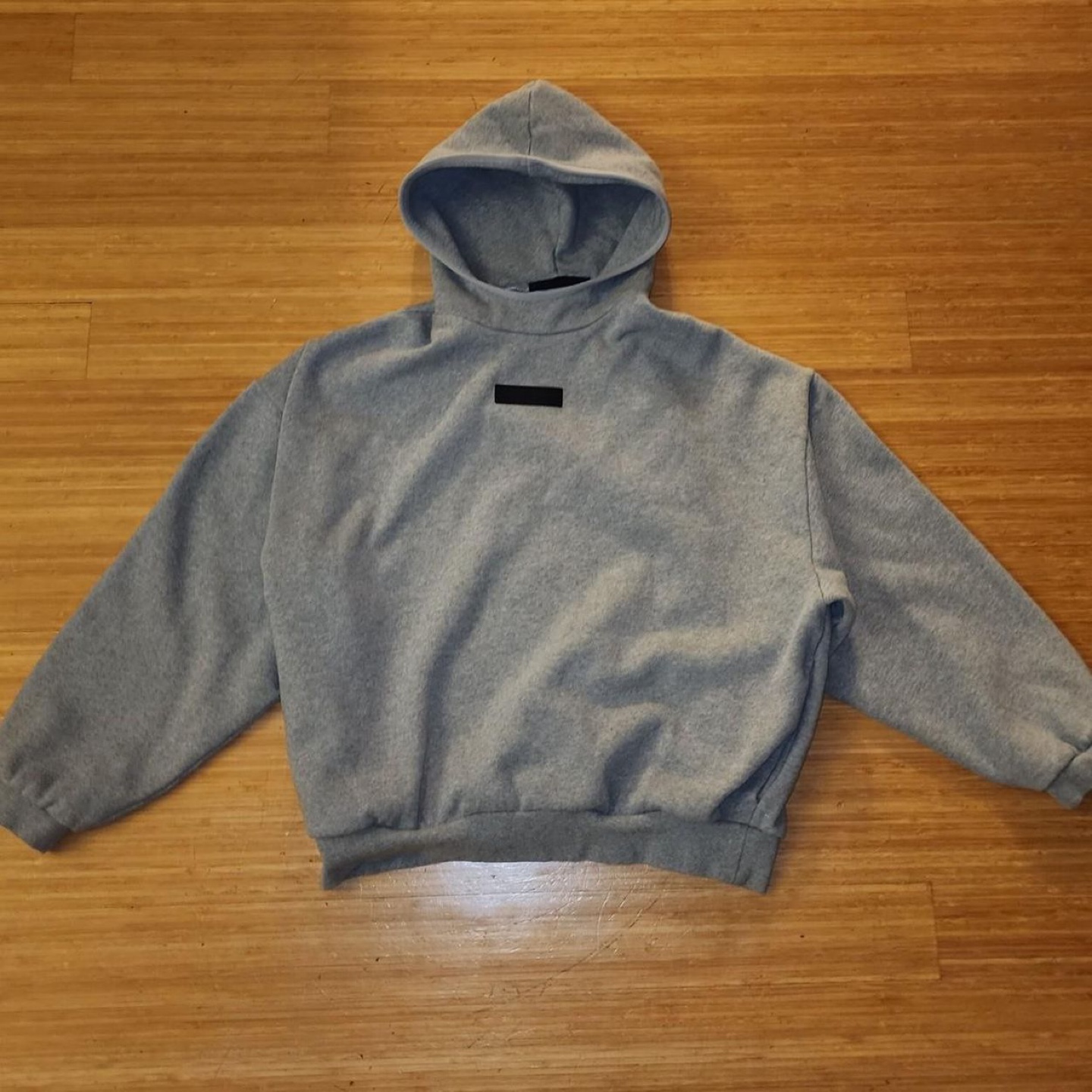 Essentials Dark Heather Oatmeal Pullover Hoodie Size M