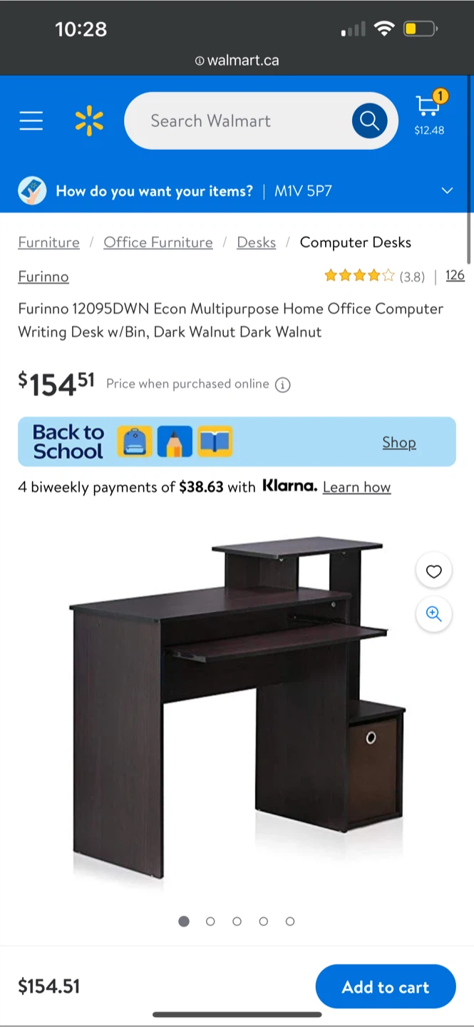 Furinno 12095DWN Computer Desk - Dark Walnut - photo 3