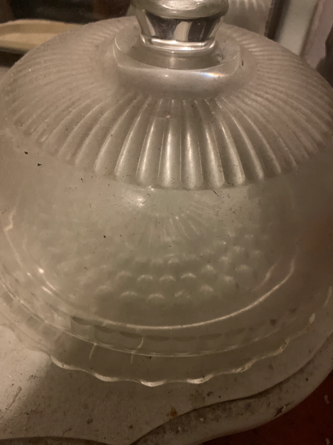 Glass Cake Dome Cover and plate