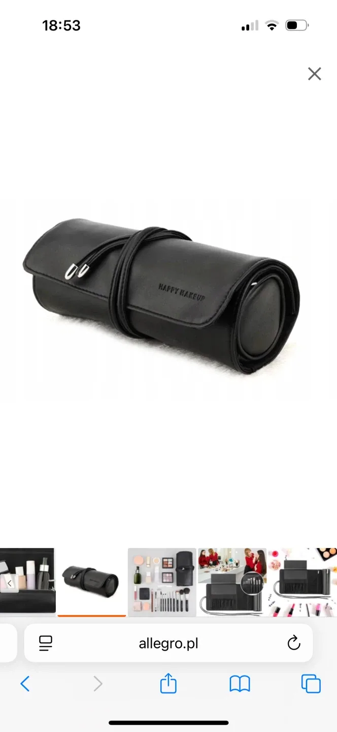 New Happy Makeup Brush And Makeup Organizer Travel Bag image indicator(2)