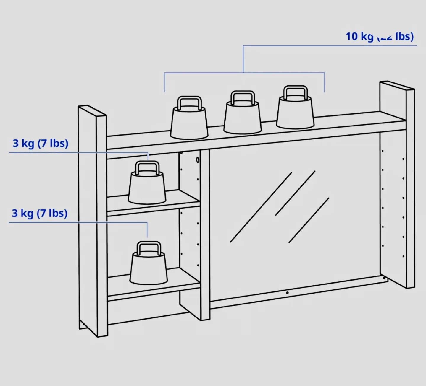IKEA Hemnes wall shelf Brown-Black image indicator(4)