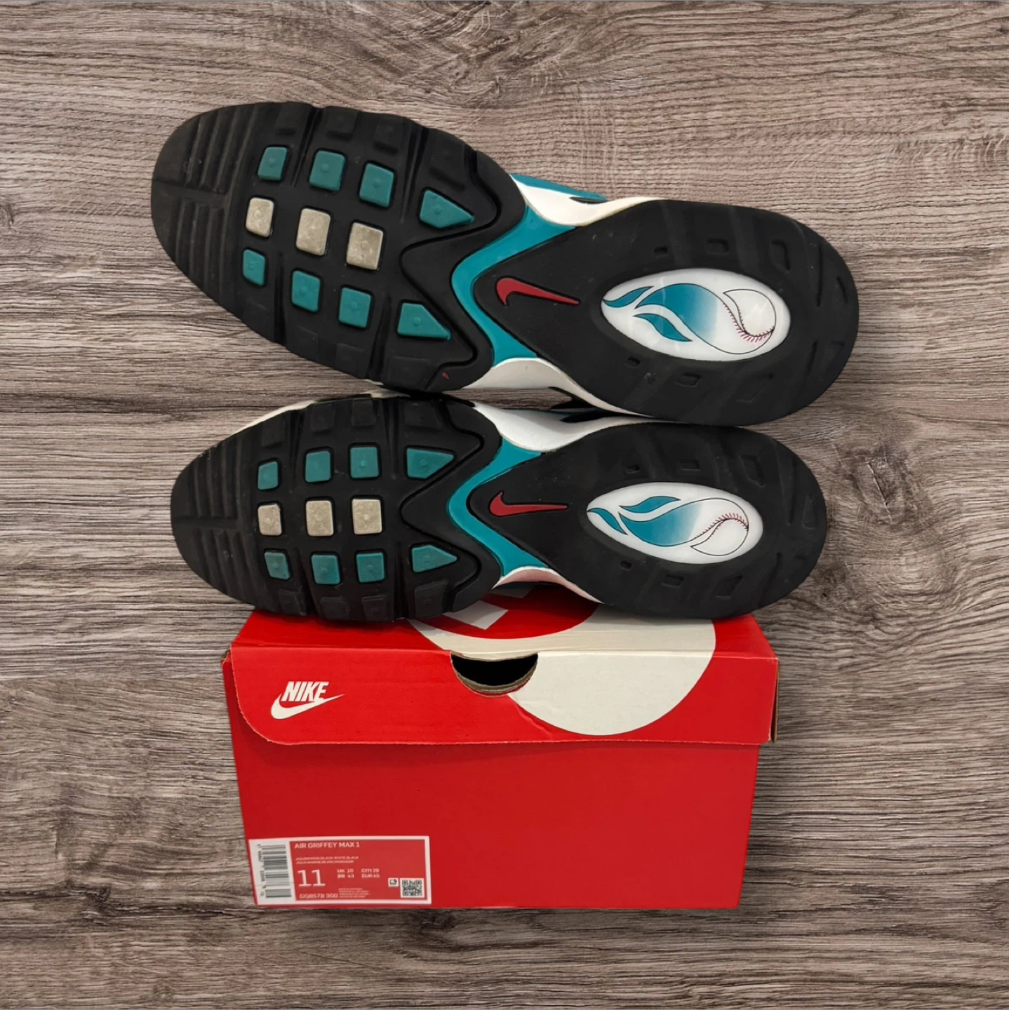 Nike Air Griffey Max 1 Aqua- Size 11 - photo 4