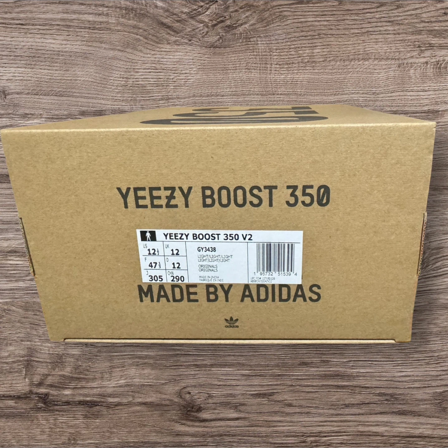 Adidas Yeezy Boost 350 V2 Light/Light/Light Size 12.5 - photo 5
