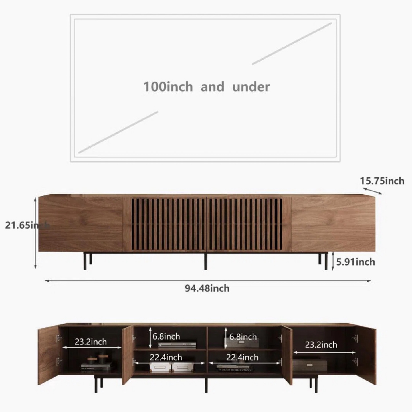 Wood TV Stand for 100 inch TV - photo 2