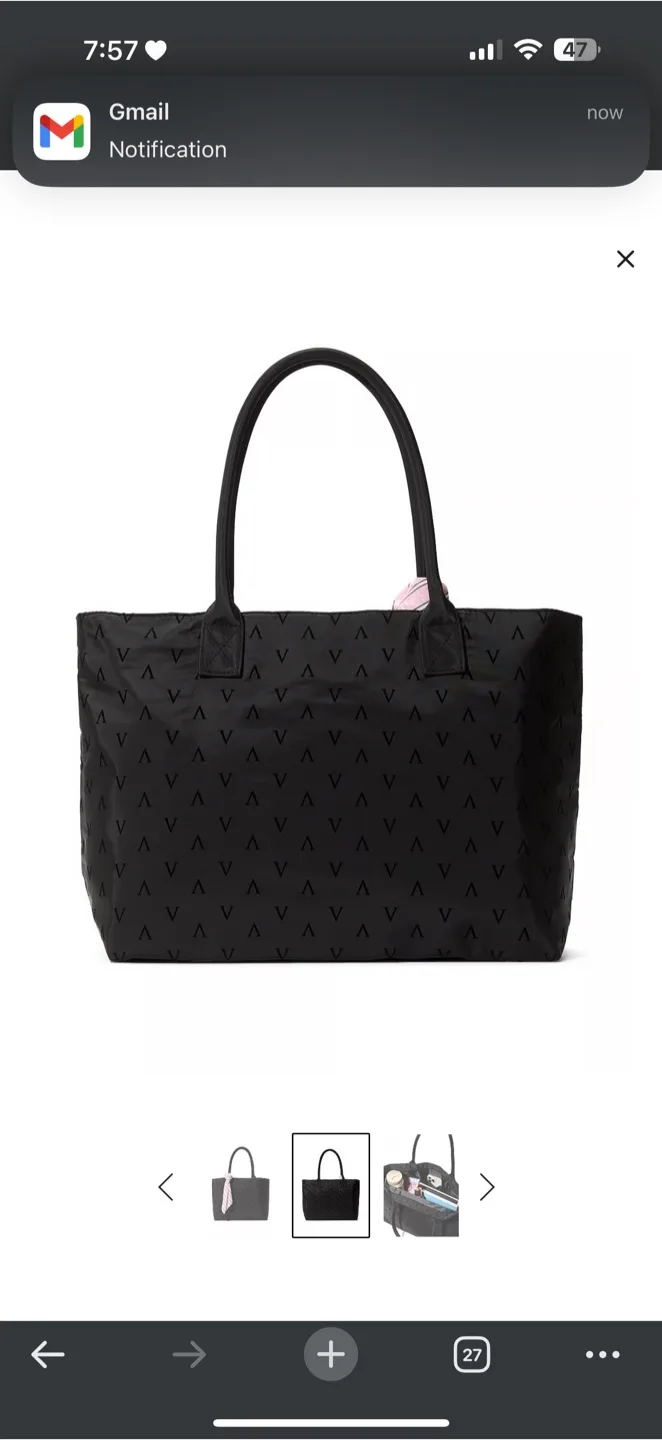 Victoria's Secret Black Tote Bag image indicator(2)