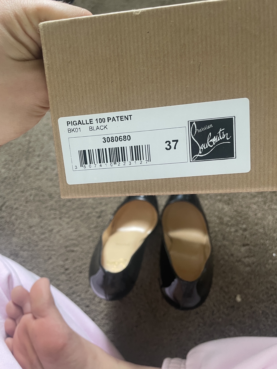 Christian Louboutin Pigalle 100 Patent Black Size 37 - photo 4