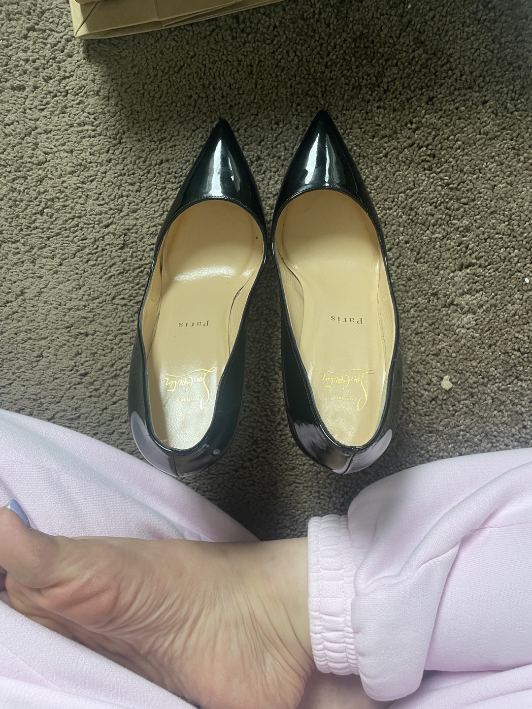 Christian Louboutin Pigalle 100 Patent Black Size 37 - photo 3