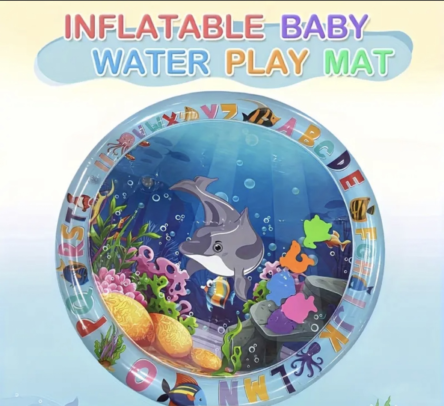Inflatable Baby Water Play Mat - Tummy Time Fun!