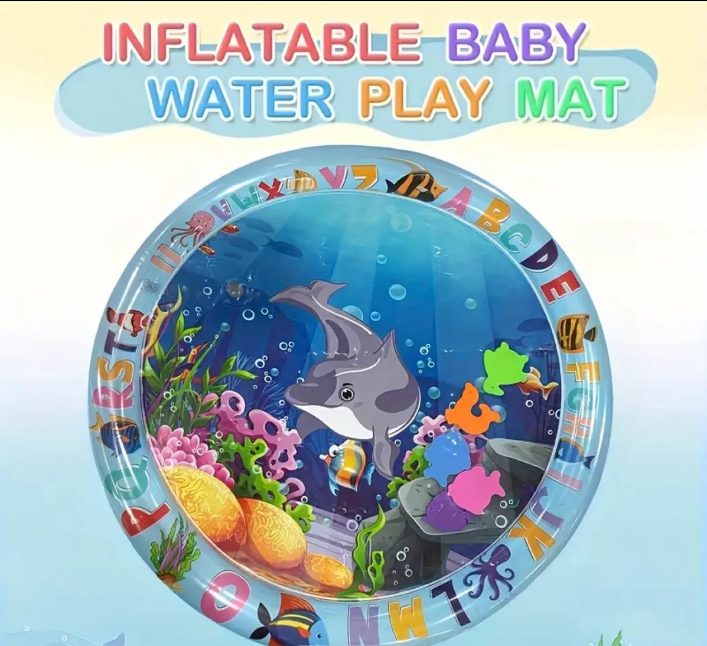 Inflatable Baby Water Play Mat - Tummy Time Fun! thumbnail