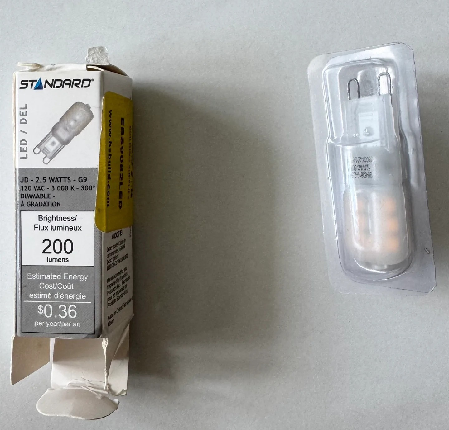 Standard LED 2.5W G9 Bulb - New thumbnail