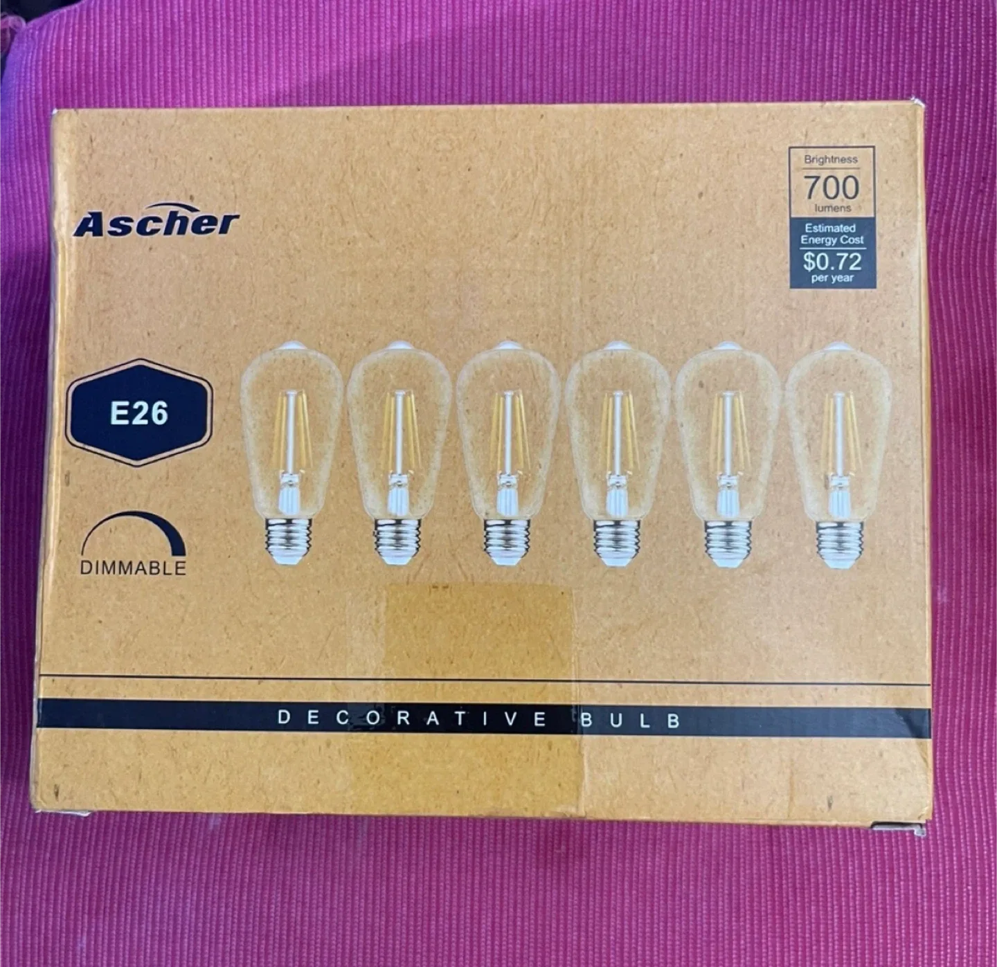 Ascher E26 700 Lumens Decorative Bulbs - NEW thumbnail