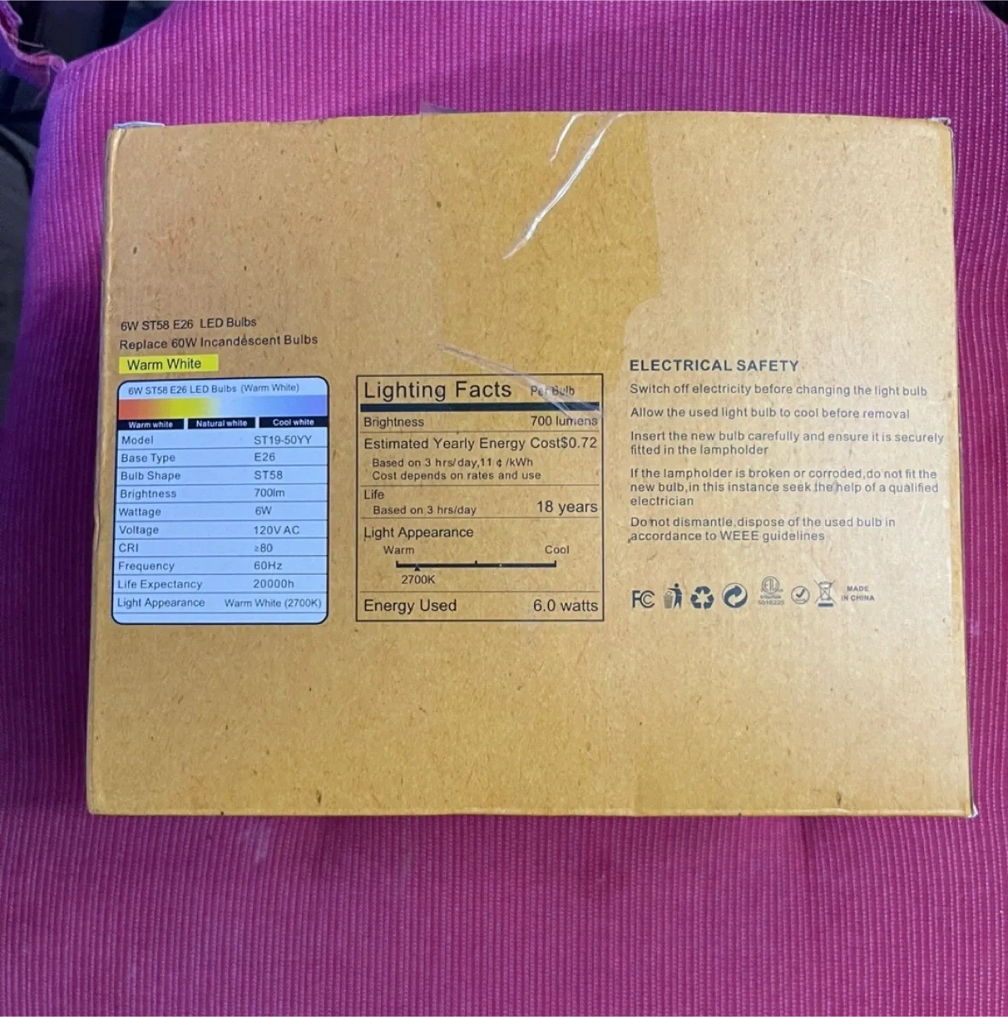 Ascher E26 700 Lumens Decorative Bulbs - NEW image indicator(3)