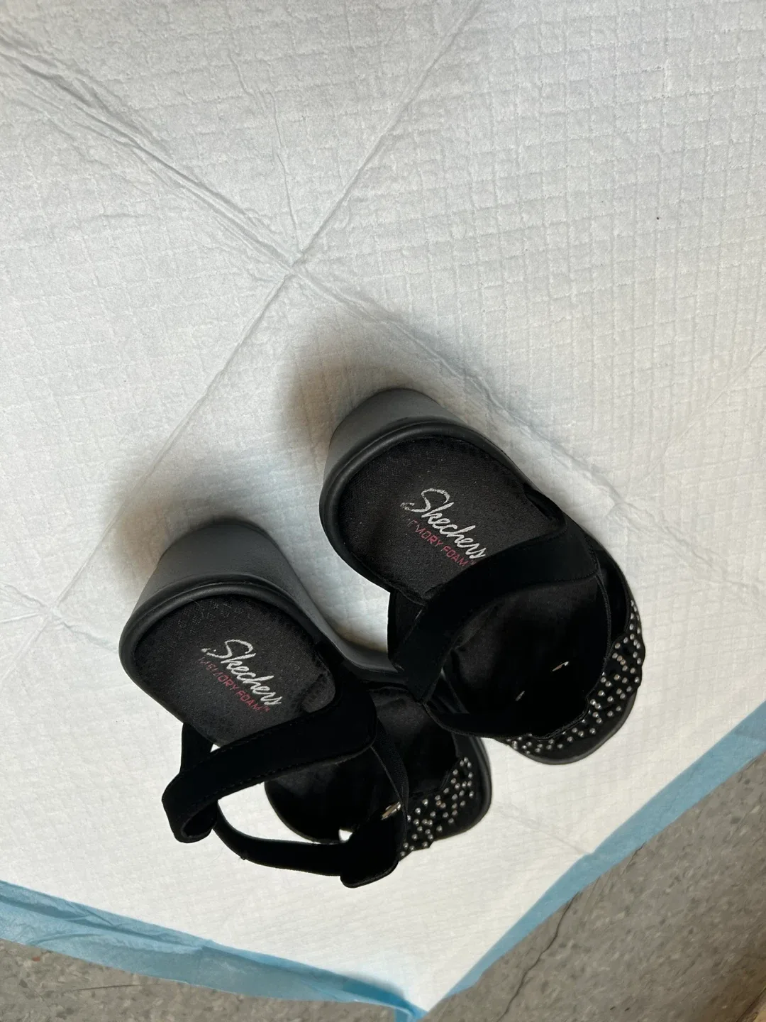 Skechers Black Wedge Sandals image indicator(3)