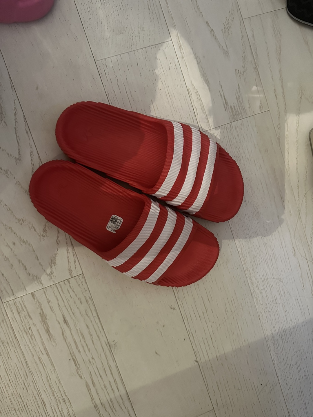 Adidas Adilette 22 Slides - Red & White - photo 3