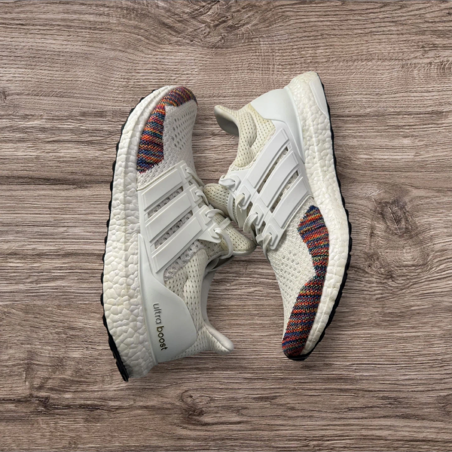 Adidas Ultra Boost 1.0 White Rainbow Sz 11 - photo 3