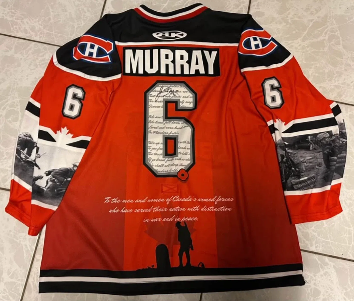 Brampton Beast Remembrance Day Hockey Jersey image indicator(2)