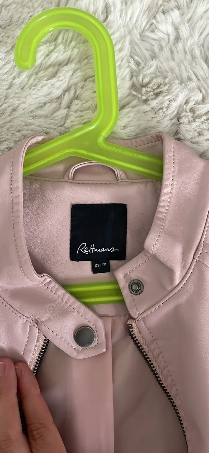 Reitmans Pink Faux Leather Jacket - XS image indicator(2)