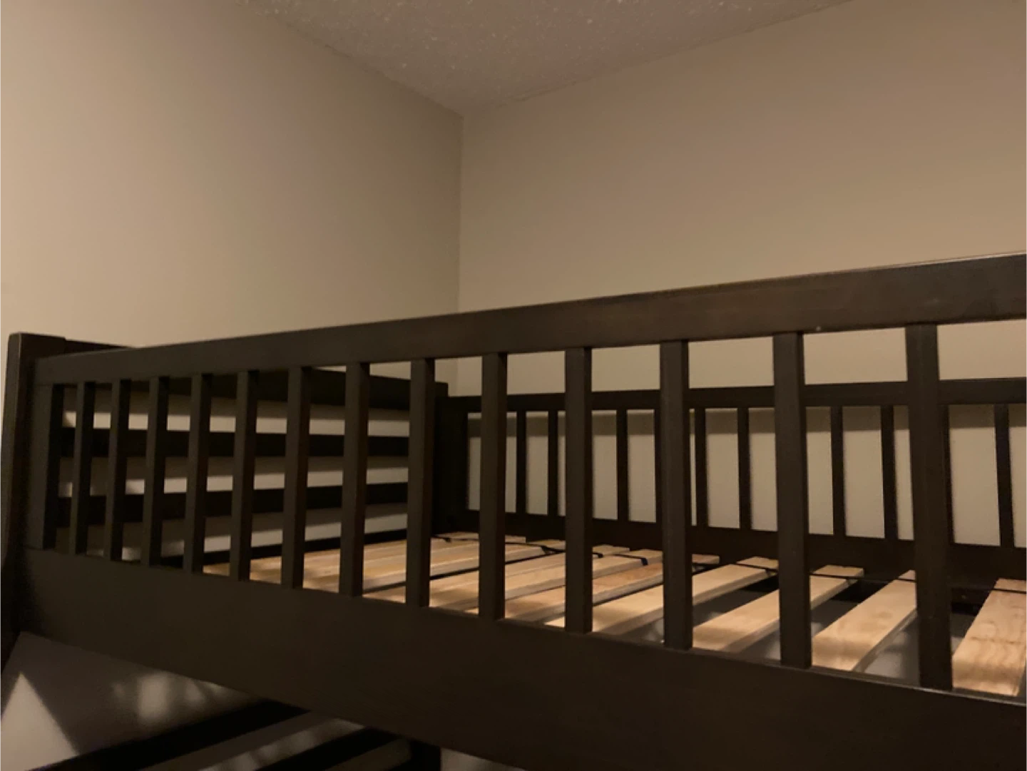 Dark Brown Top Bunk Bed Frame please read description