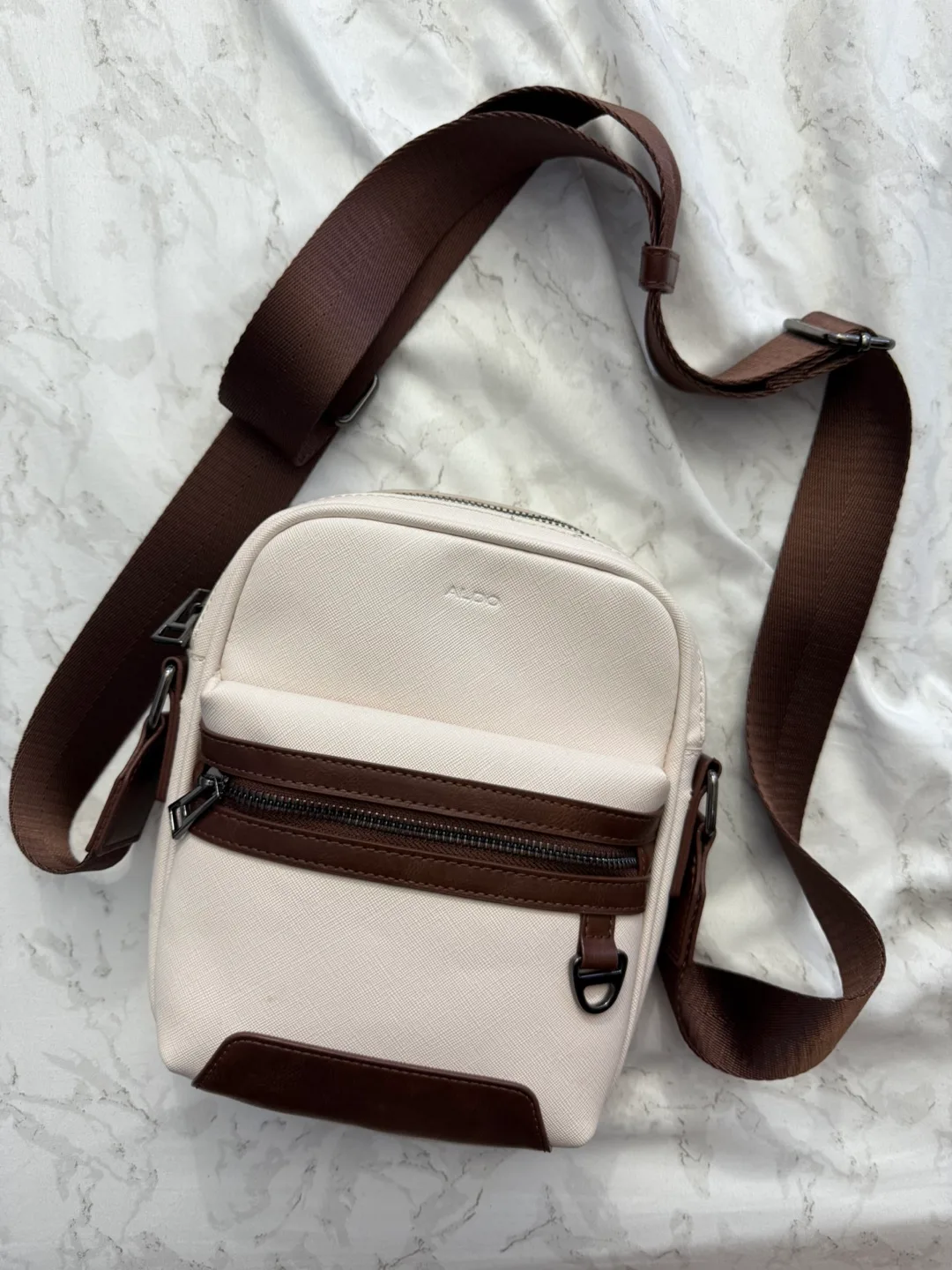 ALDO Cream & Brown Crossbody Bag thumbnail