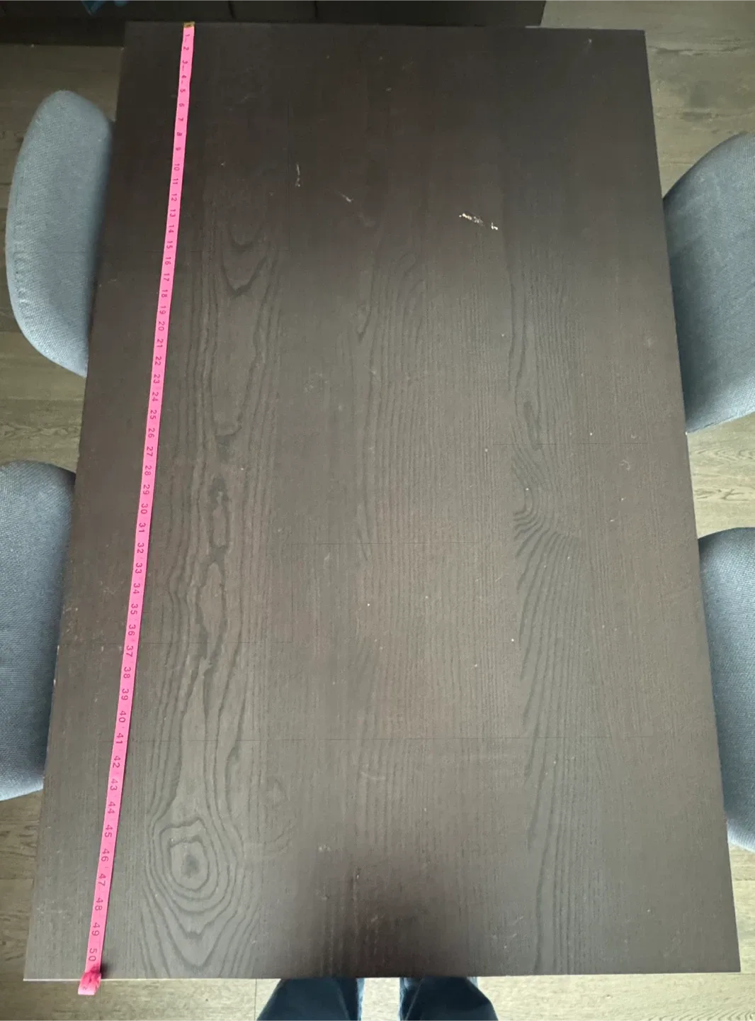 Extendable Dark Brown Dining Table - 49 Inches Long thumbnail