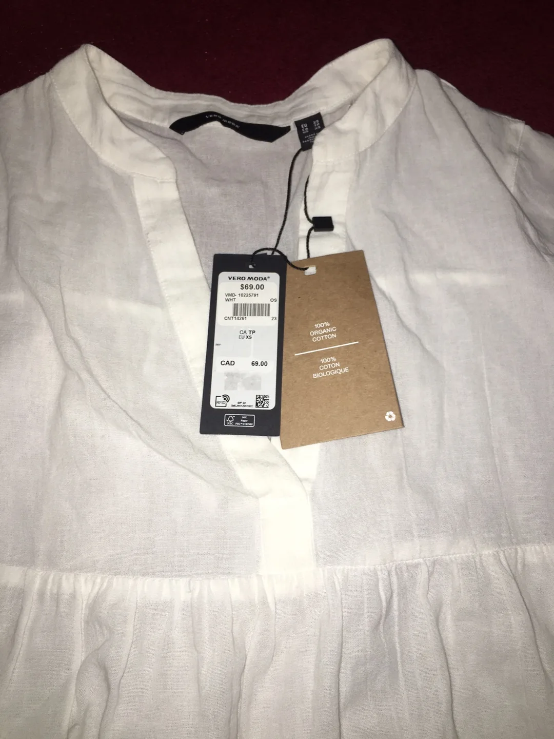 Vero Moda White Tiered Dress OS New with Tags image indicator(2)