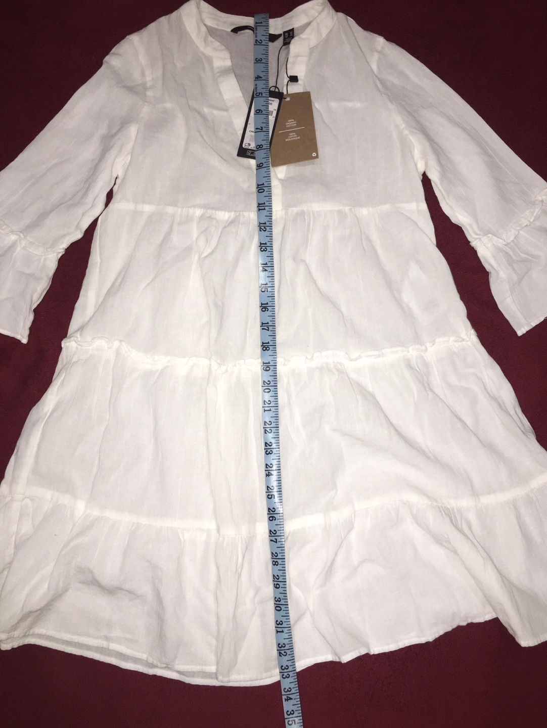 Vero Moda White Tiered Dress OS New with Tags - photo 3
