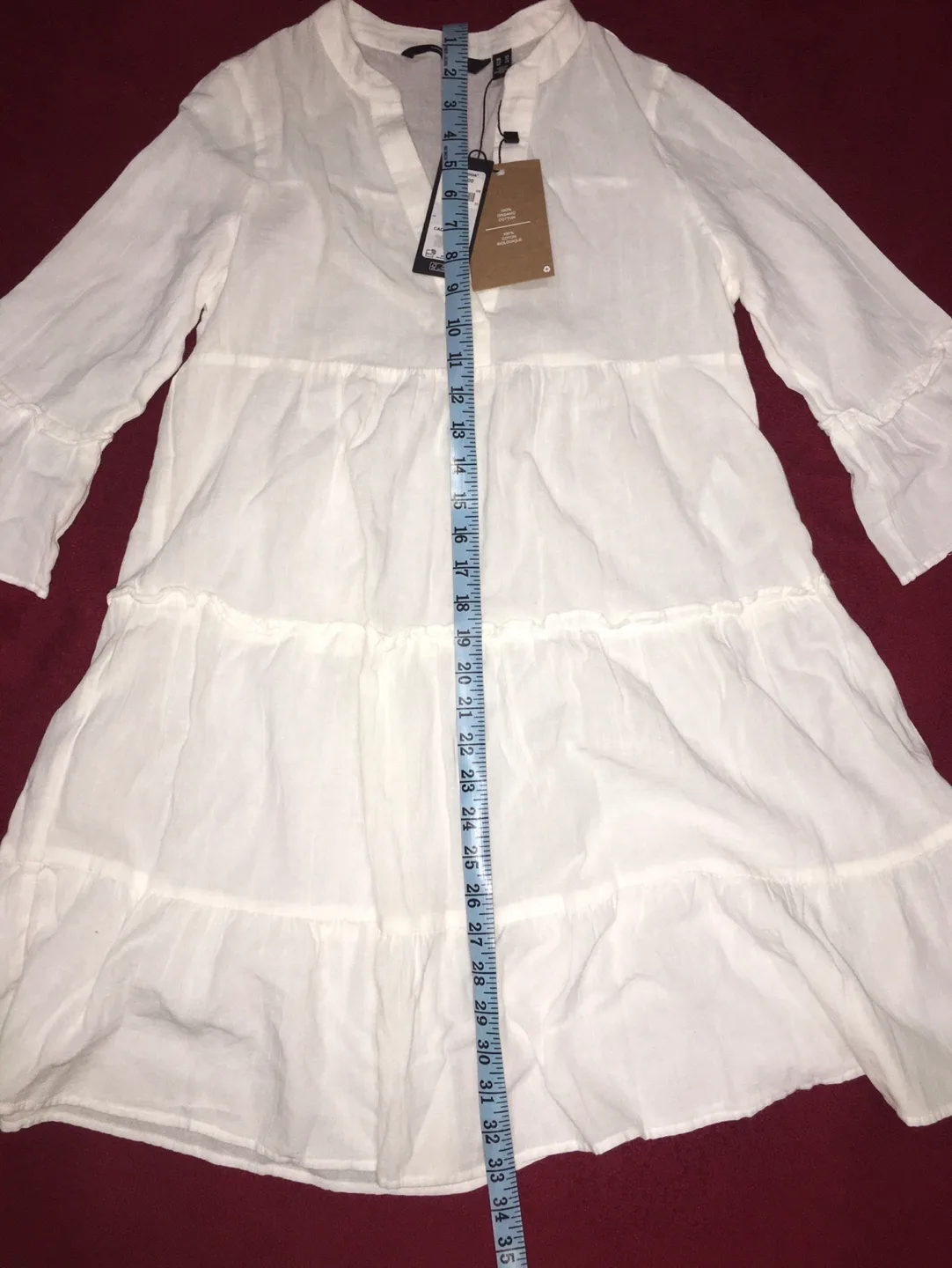 Vero Moda White Tiered Dress OS New with Tags image indicator(3)
