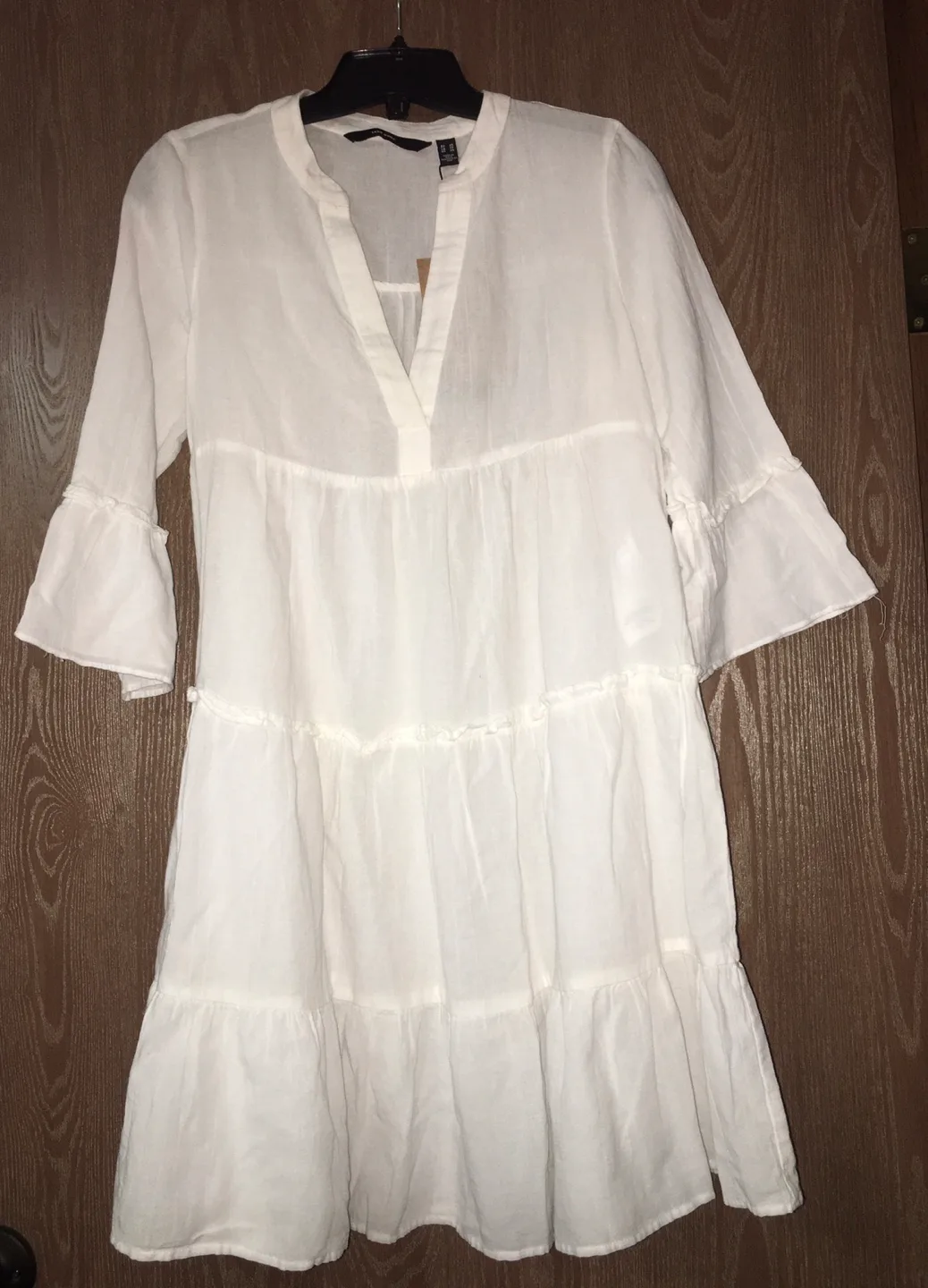 Vero Moda White Tiered Dress OS New with Tags image indicator(4)