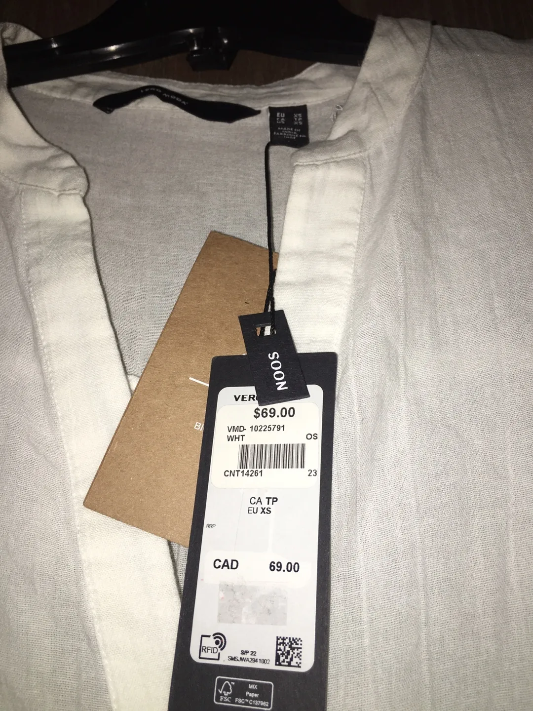 Vero Moda White Tiered Dress OS New with Tags image indicator(7)