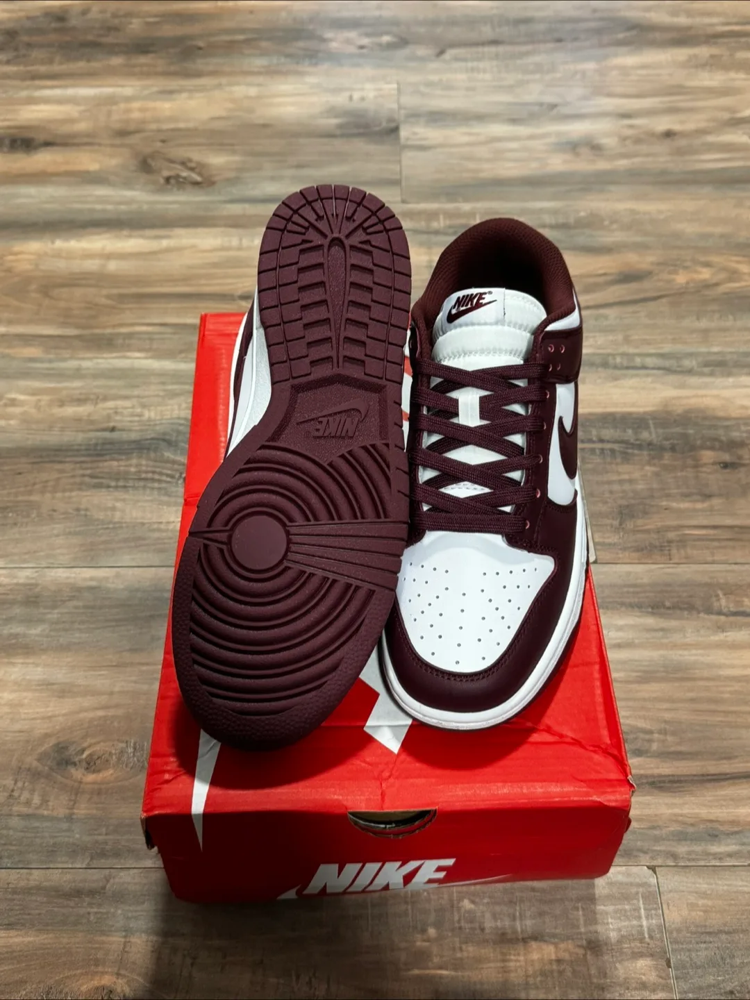 Nike Dunk Low Maroon Shoes (US 8.5) image indicator(3)
