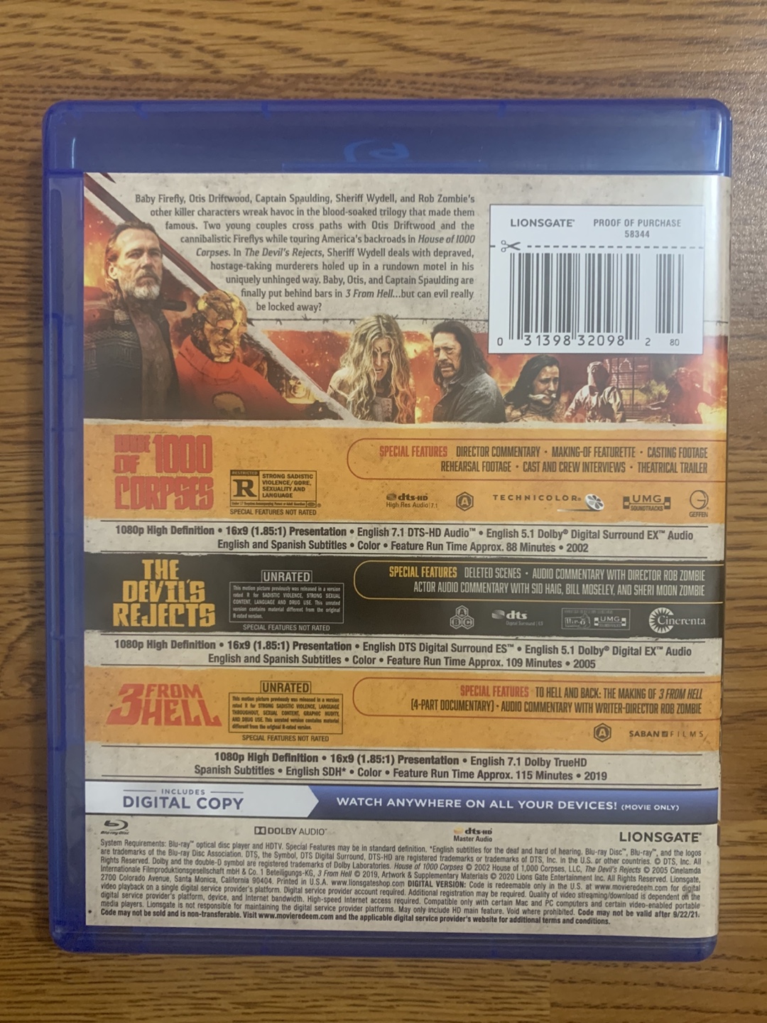 Rob Zombie Trilogy (Triple Feature) [Walmart Exclusive] BD - photo 2