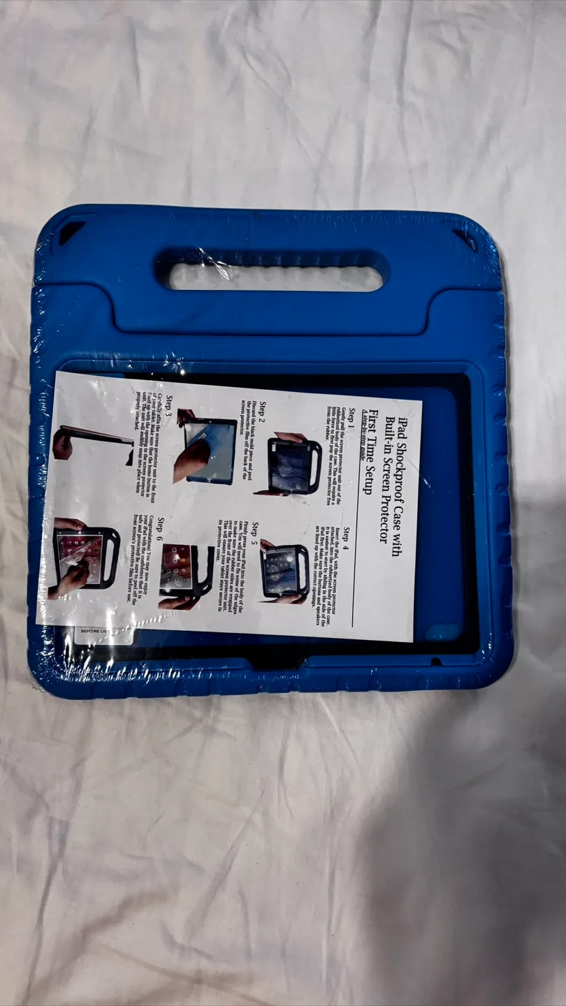 Blue iPad Shockproof Case w/ Screen Protector thumbnail