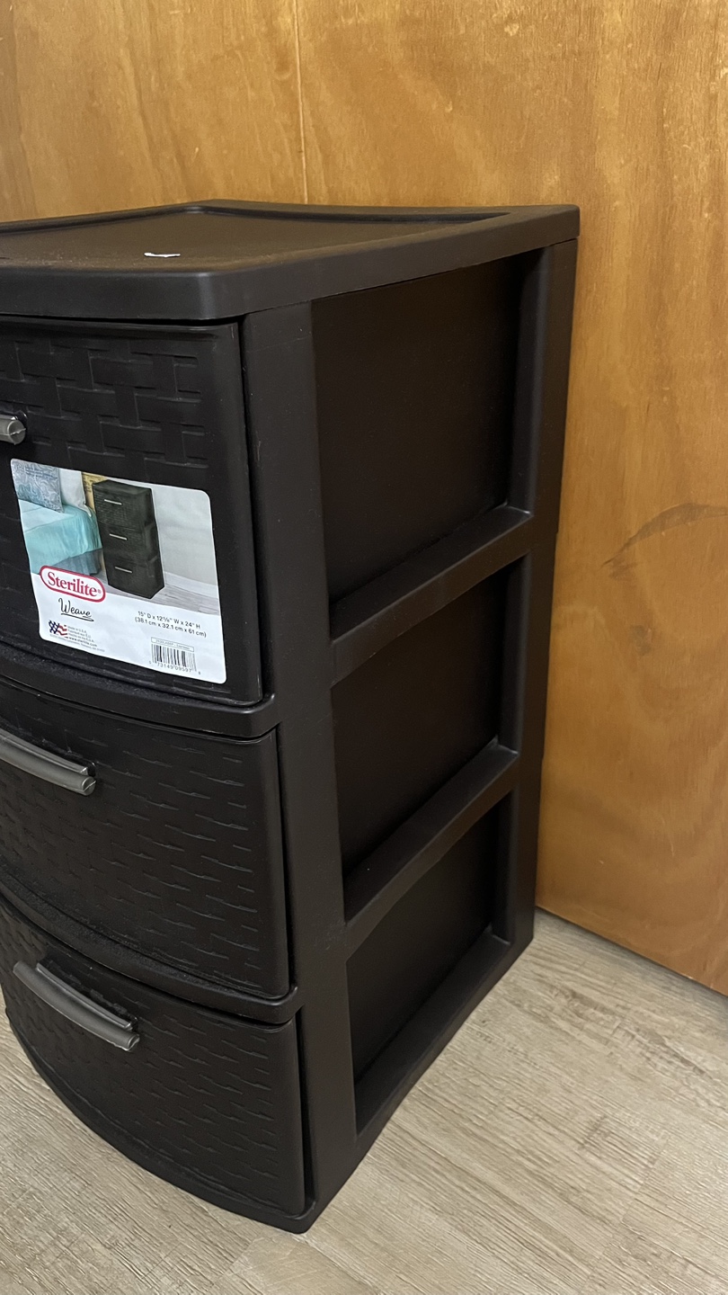 Sterilite Weave 3-Drawer Storage Tower - Black - photo 4