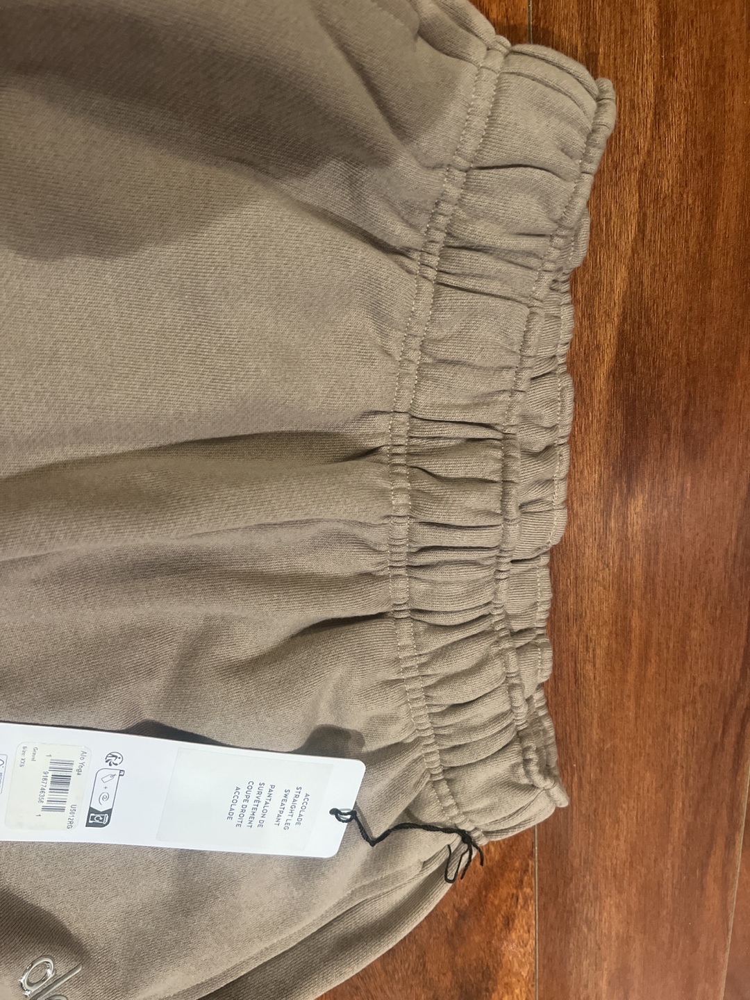 ALO Accolade Straight Leg Sweatpants - Gravel, Size XXS - photo 4